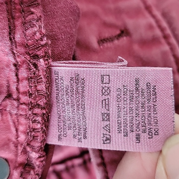 Free People women's red skinny jeans sz 26 punk grunge boho - Picture 7 of 8